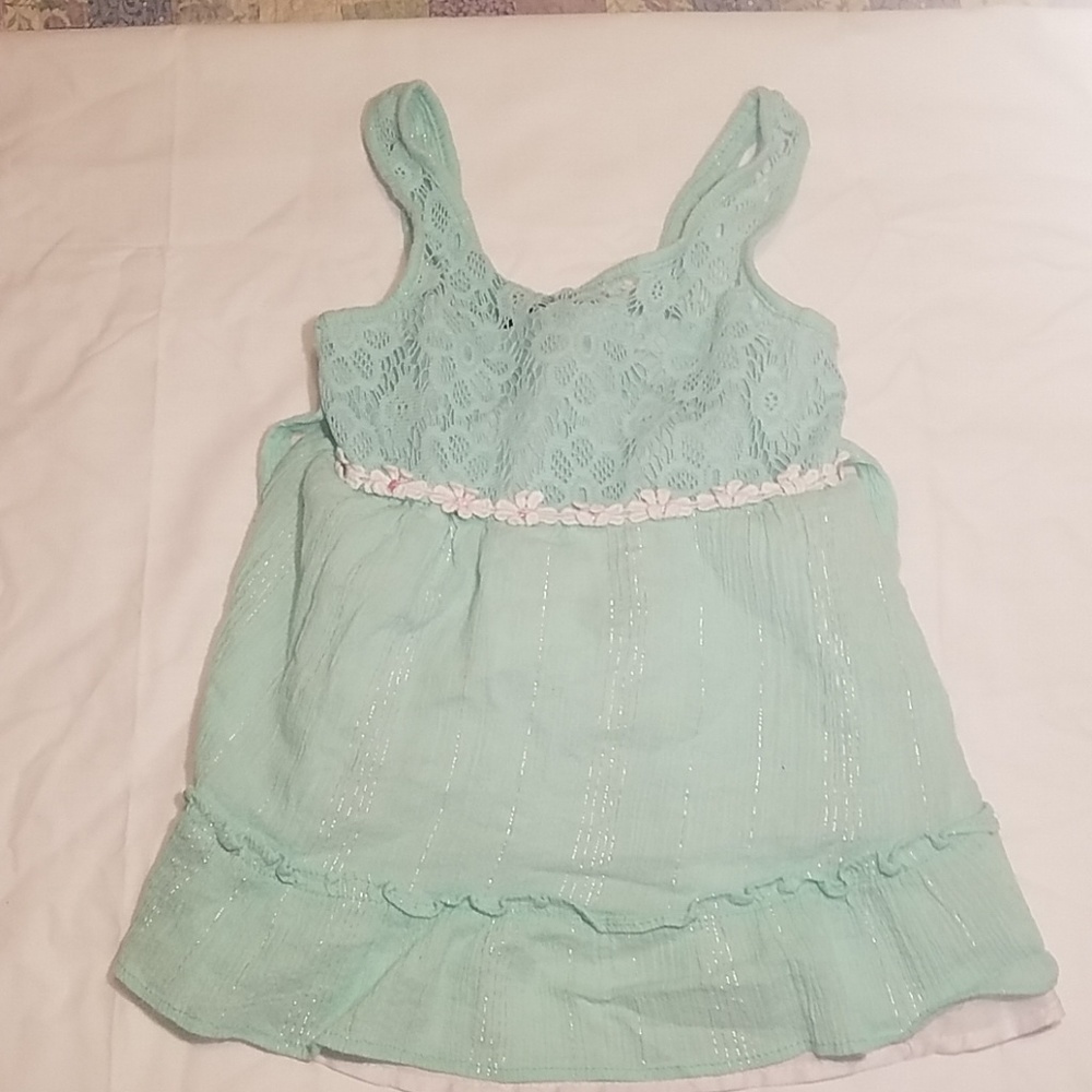 Aqua Dress with matching diaper cover